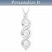 Always My Daughter Women's Personalized Diamond Pendant Necklace With Heart-Shaped Setting