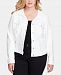 Jessica Simpson Trendy Plus Size Pixie White Denim Jacket