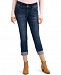 WallFlower Juniors' Luscious Curvy-Fit Rolled-Cuff Cropped Jeans