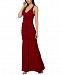 Jump Juniors' Ruched-Front Glitter-Knit Gown