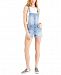 Celebrity Pink Juniors' Rolled-Cuff Jean Short Overalls