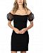 Speechless Juniors' Off-The-Shoulder Puff-Sleeve Bodycon Dress