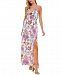 Crystal Doll Juniors' Floral-Print Smocked Maxi Dress