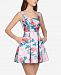 B Darlin Juniors' Floral-Print A-Line Dress
