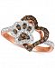 Le Vian Nude & Chocolate Diamond Paw Print Heart Ring (3/8 ct. t. w. ) in 14k Rose Gold