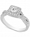 Diamond Square Halo Engagement Ring (7/8 ct. t. w. ) in 14k White Gold