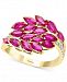 Effy Certified Ruby (2-1/3 ct. t. w. ) & Diamond Accent Statement Ring in 14k Gold