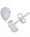 Diamond 1/10 ct. t. w. Pear Miracle Plate Stud Earrings in Sterling Silver