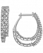 Double Row Diamond Hoop Earrings (1 ct. t. w. ) in 10k White Gold or 10k Gold