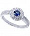 Sapphire (1/3 ct. t. w. ) & Diamond (1/4 ct. t. w. ) Ring in 14k White Gold
