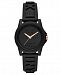 AX Armani Exchange Women's Lady Bank Black Silicone Strap Watch 40mm