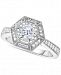 TruMiracle Diamond Hexagon Halo Engagement Ring (5/8 ct. t. w. ) in 14k White Gold