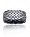Cubic Zirconia Micropaved Multi Row Eternity Band in Black Rhodium Plated Sterling Silver