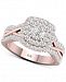 Diamond Double Halo Twist Engagement Ring (1-1/6 ct. t. w. ) in 14k Rose Gold