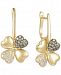 Le Vian Diamond Flower Hoop Drop Earrings (3/4 ct. t. w. ) in 14k Gold