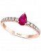 Effy Certified Ruby (1/2 ct. t. w. ) & Diamond (1/2 ct. t. w. ) Statement Ring in 14k Rose Gold