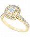 Diamond Princess Double Halo Engagement Ring (1-1/3 ct. t. w. ) in 14k Gold