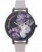 Olivia Burton Women's Fine Art Lilac Leather Strap Watch 38mm
