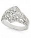 Diamond Princess Cluster Halo Ring (1 ct. t. w. ) in 14k White Gold