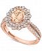 Gemstone Bridal by Marchesa Morganite (1/2 ct. t. w. ) & Diamond (7/8 ct. t. w. ) Engagement Ring in 14K Rose & Yellow Gold