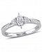 Marquise Cut Certified Diamond (5/8 ct. t. w. ) 3-Stone Engagement Ring in 14k White Gold