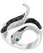 Effy Diamond (7/8 ct. t. w. ) & Emerald Accent Snake Statement Ring in 14k White Gold