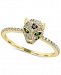 Effy Diamond (1/3 ct. t. w. ) & Tsavorite Accent Panther Statement Ring in 14k Gold