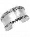 Lois Hill Filigree Concave Hammered Cuff Bracelet in Sterling Silver
