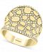 Effy Diamond & Polished Gold Concave Statement Ring (5/8 ct. t. w. ) in 14k Gold