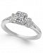 Diamond Square Halo Engagement Ring (1/4 ct. t. w. ) in 14k White Gold