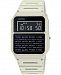 Casio Unisex Digital Calculator White Resin Strap Watch 34.4mm