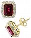 Effy Rhodolite Garnet (3-7/8 ct. t. w. ) & Diamond (3/8 ct. t. w. ) Stud Earrings in 14k Gold