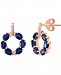 Lali Jewels Sapphire (2-7/8 ct. t. w. ) & Diamond (1/10 ct. t. w. ) Circle Drop Earrings in 14k Rose Gold