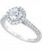 Diamond Halo Engagement Ring (1-3/8 ct. t. w. ) in 14k White Gold