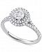 Diamond Double Halo Engagement Ring (1-1/10 ct. t. w. ) in 14k White Gold