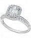 Diamond Baguette Cluster Halo Ring (1 ct. t. w. ) in 14k White Gold