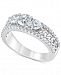 Diamond Trio Chain Link Engagement Ring (1-1/4 ct. t. w. ) in 14k White Gold