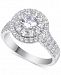 Diamond Halo Cluster Engagement Ring (1-3/4 ct. t. w. ) in 14k White Gold