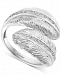 Effy Diamond Feather Bypass Ring (1/10 ct. t. w. ) in Sterling Silver