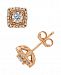 Diamond Square Halo Stud Earrings (5/8 ct. t. w. ) in 10k Rose Gold