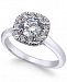 X3 Diamond Halo Engagement Ring (1-3/8 ct. t. w. ) in 18k White Gold, Created for Macy's