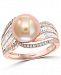 Effy Pink Cultured Freshwater Pearl (10mm) & Diamond (1/2 ct. t. w) Ring in 14k Rose Gold