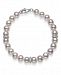 Cultured Freshwater Pearl 7-8mm Aa Quality and Cubic Zirconia Accent Bracelet in Sterling Silver, 7.5"