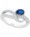 Le Vian Blueberry Sapphire (1/2 ct. t. w. ) & Diamond (1/3 ct. t. w. ) Ring in 14k White Gold