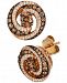 Le Vian Chocolate Diamond & Vanilla Diamond Swirl Stud Earrings (7/8 ct. t. w. ) in 14k Rose Gold