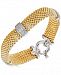 Diamond Mesh Bracelet (1/3 ct. t. w. ) in Sterling Silver & Gold-Plated Sterling Silver