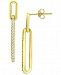 Giani Bernini Cubic Zirconia Paperclip Link Drop Earrings, Created for Macy's