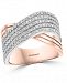 Effy Diamond Crossover Statement Ring (3/4 ct. t. w. ) in 14k Rose & White Gold
