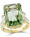 Effy Green Quartz (11-1/2 ct. t. w. ) & Diamond (1/2 ct. t. w. ) Ring in 14k Gold