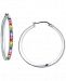Giani Bernini Rainbow Cubic Zirconia Small Hoop Earrings in Sterling Silver, 1", Created for Macy's